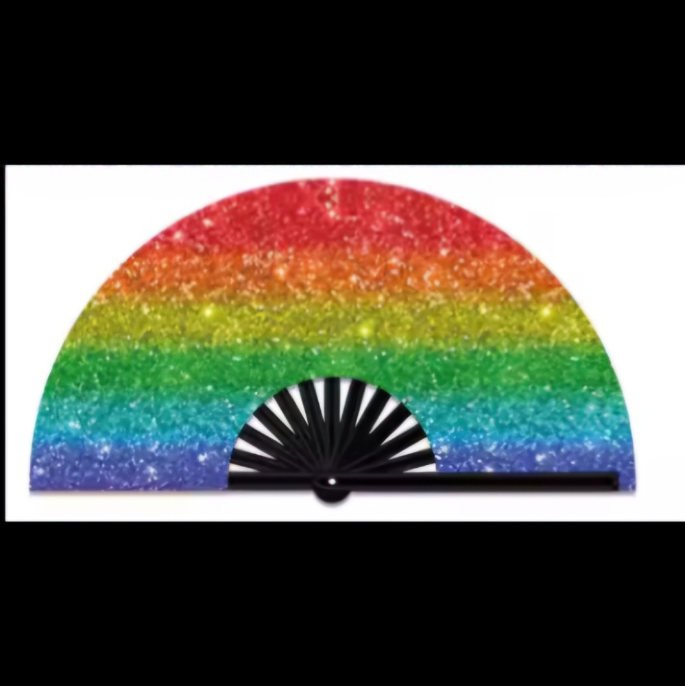 Red and Orange Decorative Folding Fan Accessories